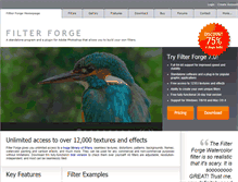 Tablet Screenshot of filterforge.com